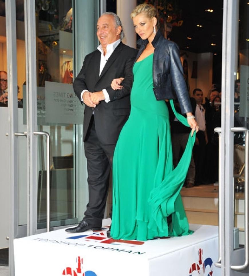 Topshop-Inhaber Sir Philip Green und Kate Moss