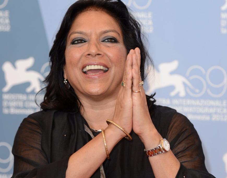 Bedankte sich bei den wartenden Journalisten: die indischer Regisseurin Mira Nair