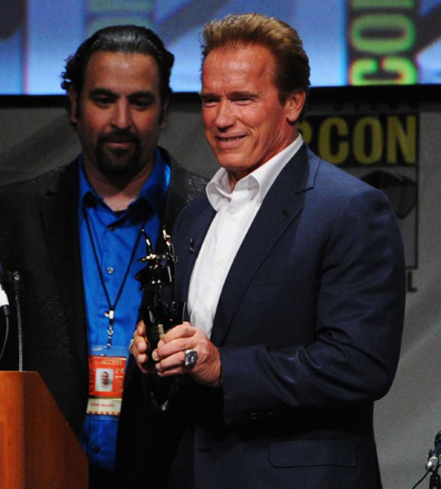 Gut gelaunt: Arnold Schwarzenegger auf der Comic Con 2012 in San Diego