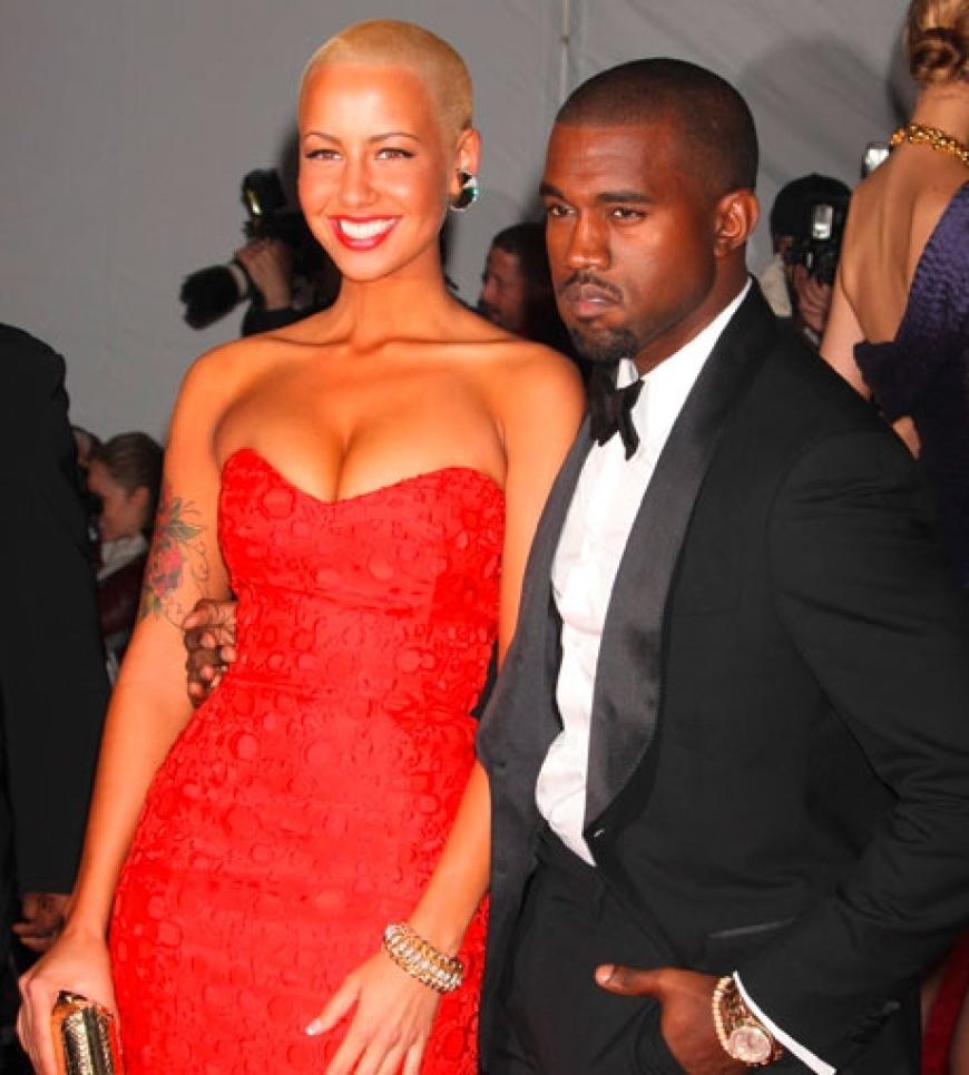 Kanye West kam mit seiner Model-Freundin Amber Rose