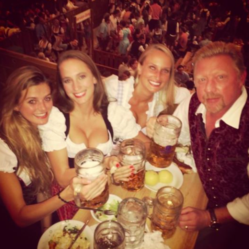 Boris Becker feiert auf dem Oktoberfest