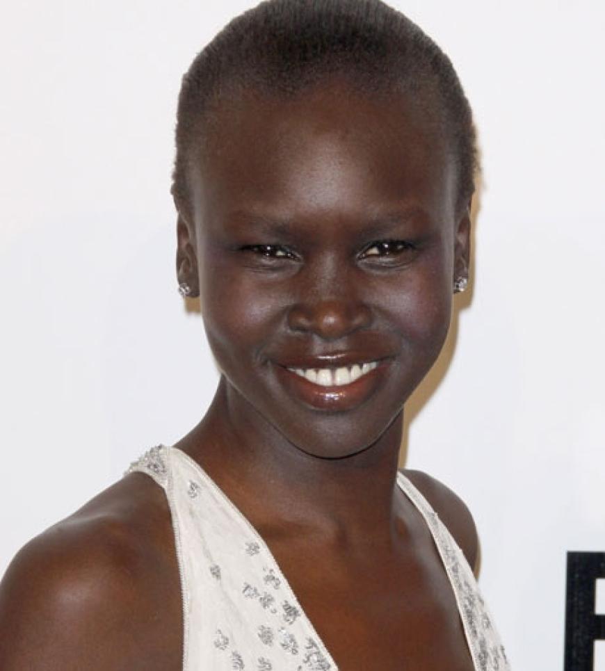 Gefragt: Das sudanesische Topmodel Alek Wek lief für den italienischen Designer Vittorio Zunino Celotto über den Catwalk