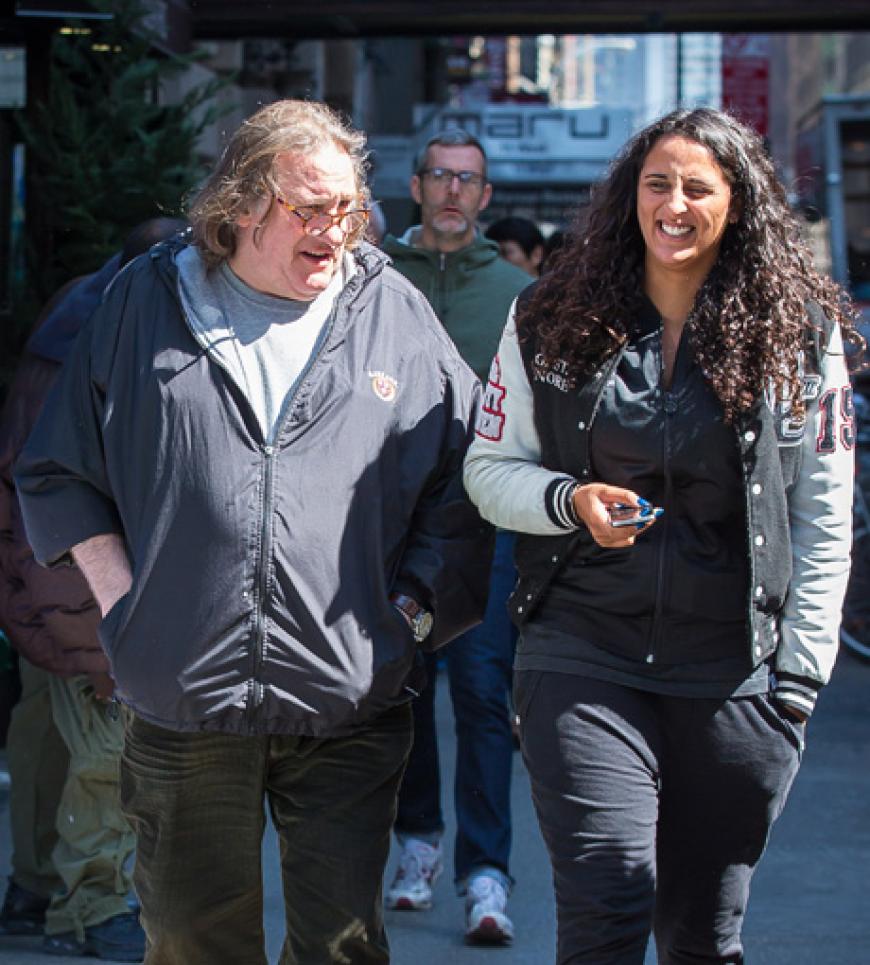 Neu-Russe Gérard Depardieu und seine Tochter Roxanne gehen Essen im New Yorker