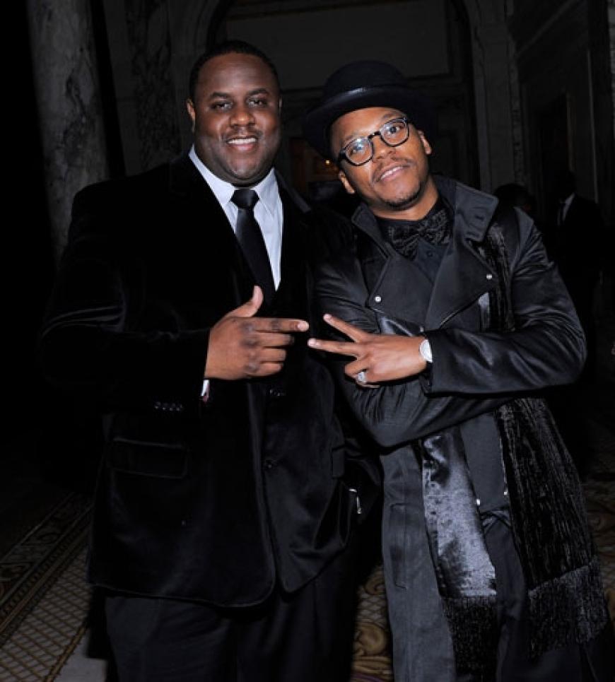 Kollgen unter sich: Musiker Jamal Woolard posiert mit Lupe Fiasco