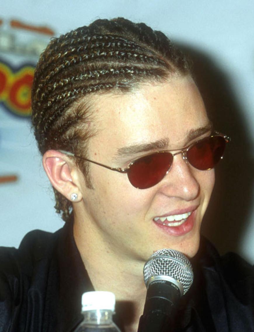 Wer erinnert sich noch an dieses haarige Experiment? Justin trägt Cornrows (2000)