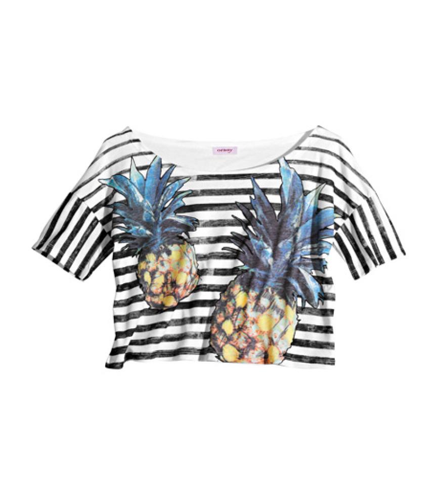 Doppelte Vitamin-Dosis: Cropped-Shirt von Orsay, ca. 20 Euro
