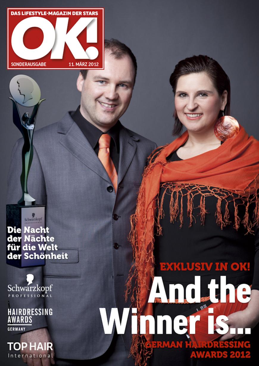 Einmal im Leben das Cover der OK! zieren! Für die Gäste des „German Hairdressing Award 2012“ wurde dieses Traum Wirklichkeit. Jeder Gast des Gala-Abends konnte an einem persönlichen OK! Fotoshooting teilnehmen - und die tollen Ergebnisse sehen Sie hier! Viel Spaß beim Durchklicken!