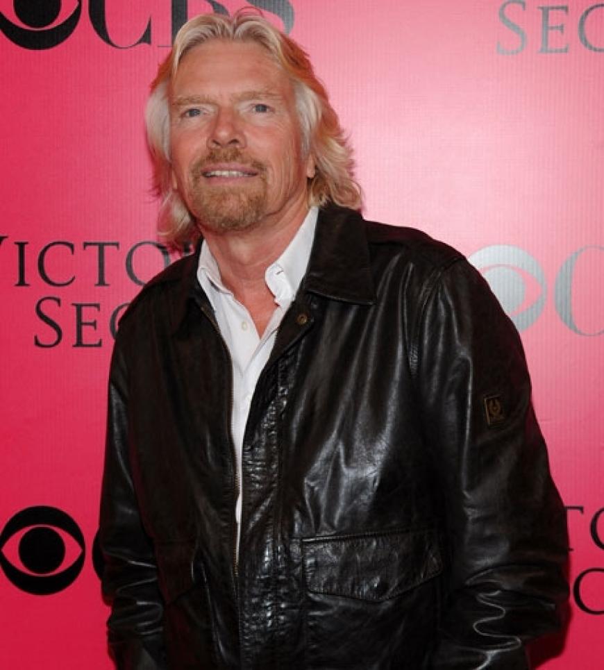 Unternehmer Richard Branson vor der Show