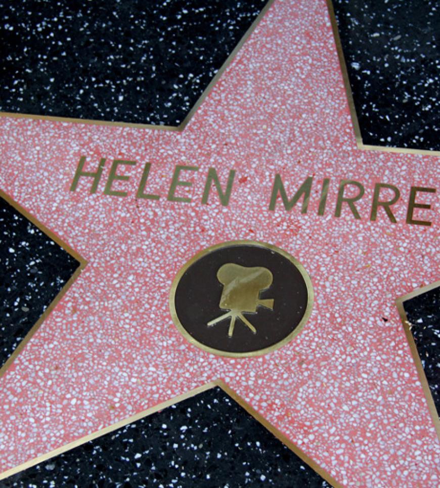Helen Mirrens Stern auf dem