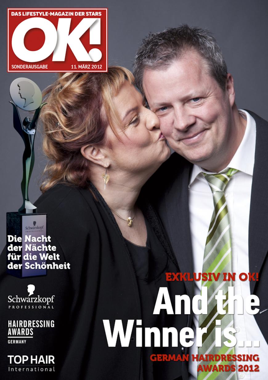 Einmal im Leben das Cover der OK! zieren! Für die Gäste des „German Hairdressing Award 2012“ wurde dieses Traum Wirklichkeit. Jeder Gast des Gala-Abends konnte an einem persönlichen OK! Fotoshooting teilnehmen - und die tollen Ergebnisse sehen Sie hier! Viel Spaß beim Durchklicken!