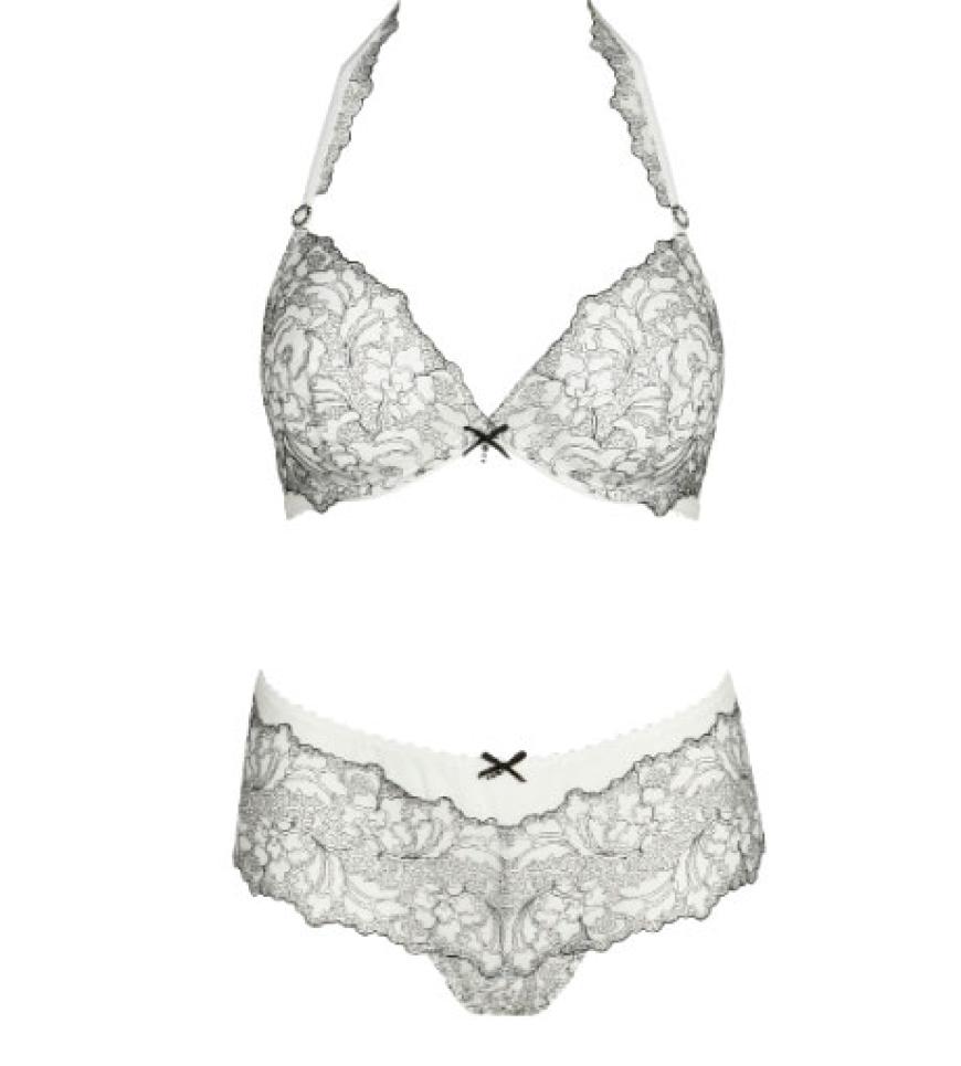 Einfach Spitze: Diese mädchenhaften Wäschesets mit verspielten Details wie Schleifchen, Spitze und Rüschenborten sehen zwar unschuldig aus, verführen aber durch ihren subtilen Sexappeal. Black & White von Marie Jo, ca. 175 Euro
