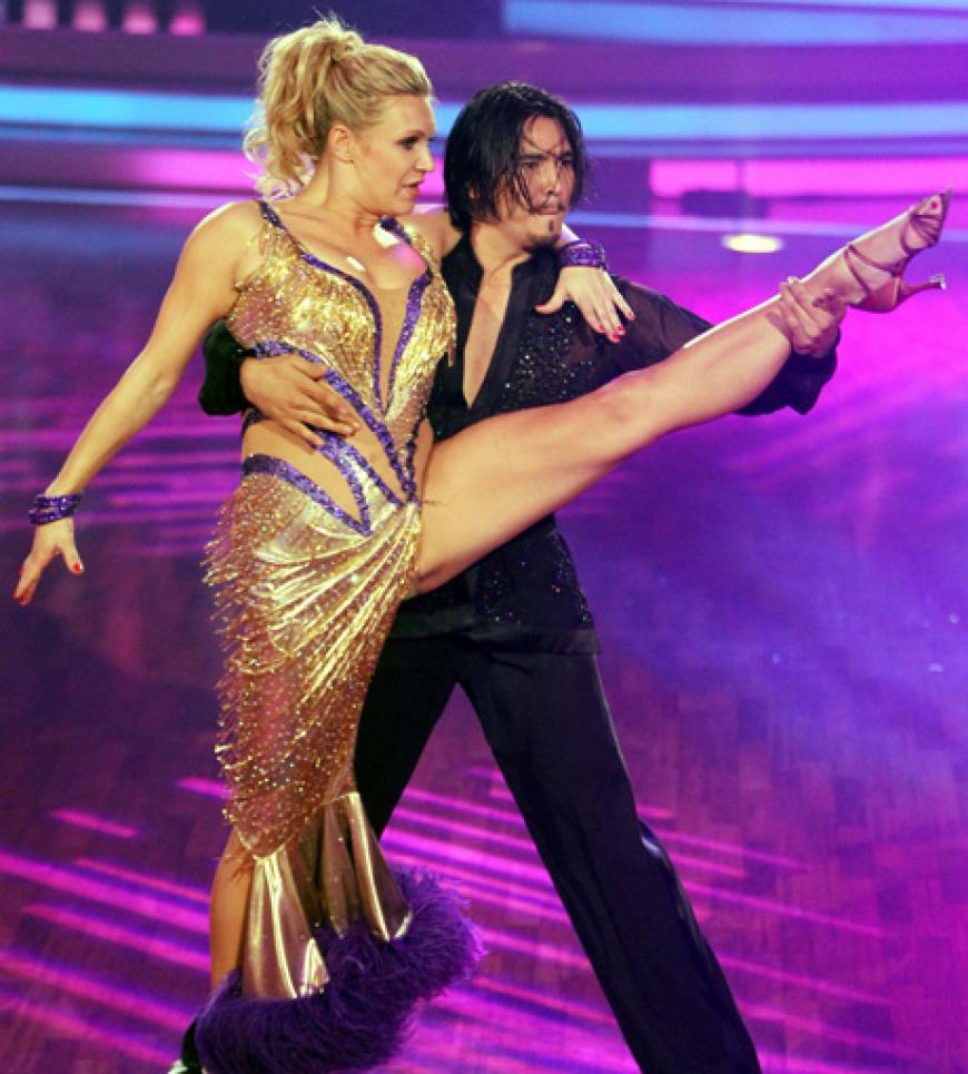... mit ihrem Tanzpartner