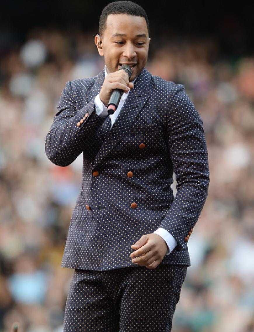 Frauenscharm und Schmusesänger John Legend gab auf der Bühne alles