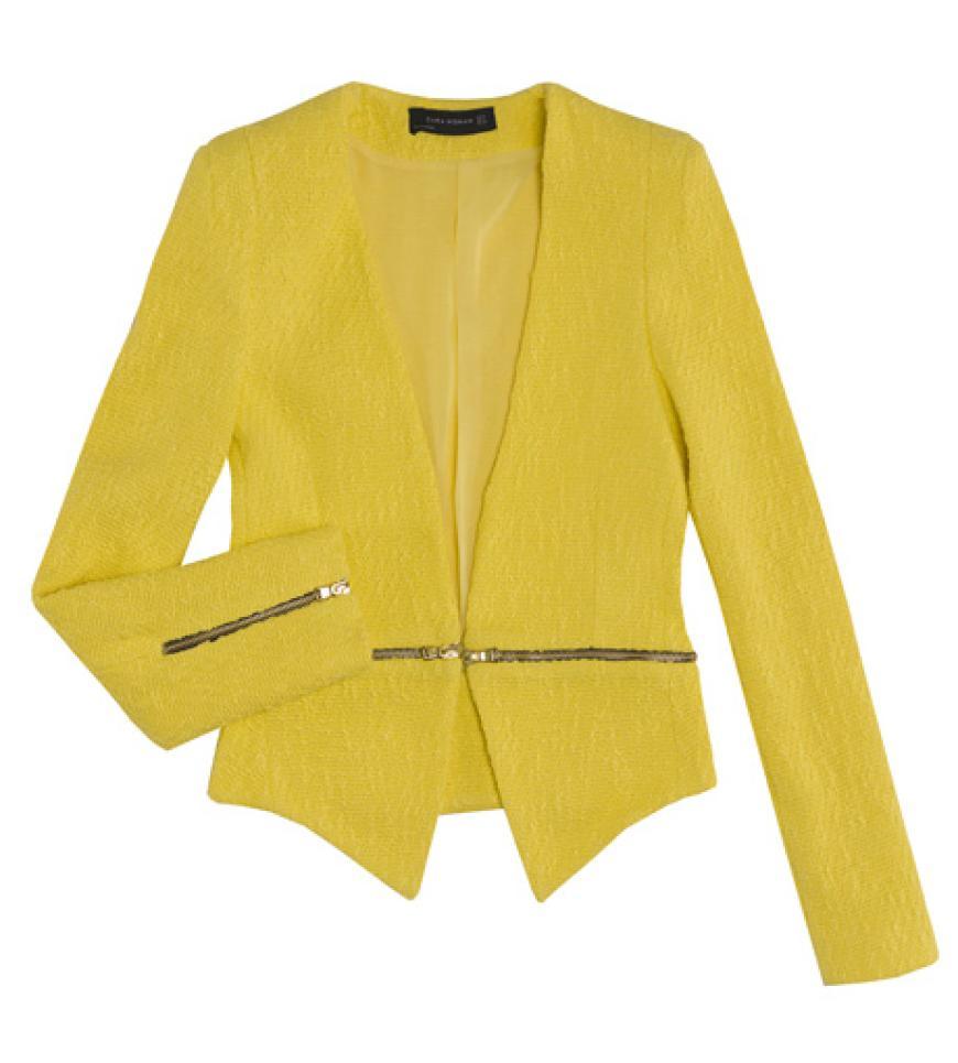Bringt Gwen Stefani zum Leuchten: Jacke von Zara, ca. 100 Euro