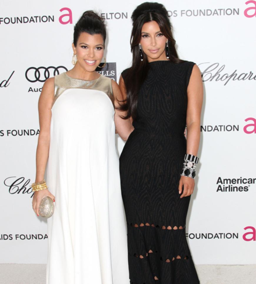 Durften natürlich nicht fehlen: zwei der Kardashian-Schwestern: Kourtney und Kim