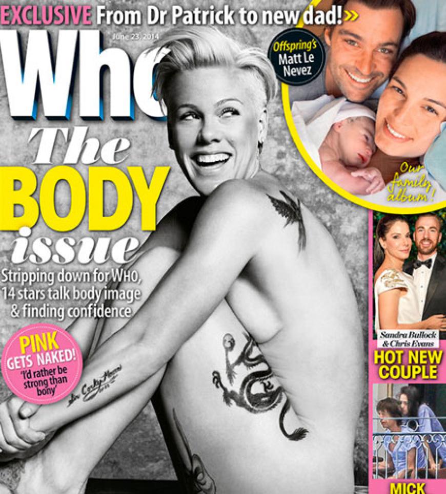 Stark und sexy: Pink auf dem aktuellen Cover des 'Who'-Magazins Stark und sexy: Pink auf dem aktuellen Cover des 'Who'-Magazins