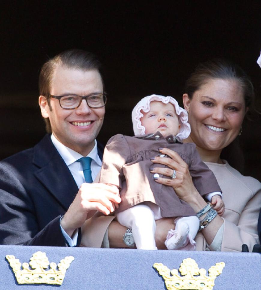 Die kleine Prinzessin wird dem schwedischen Volk präsentiert