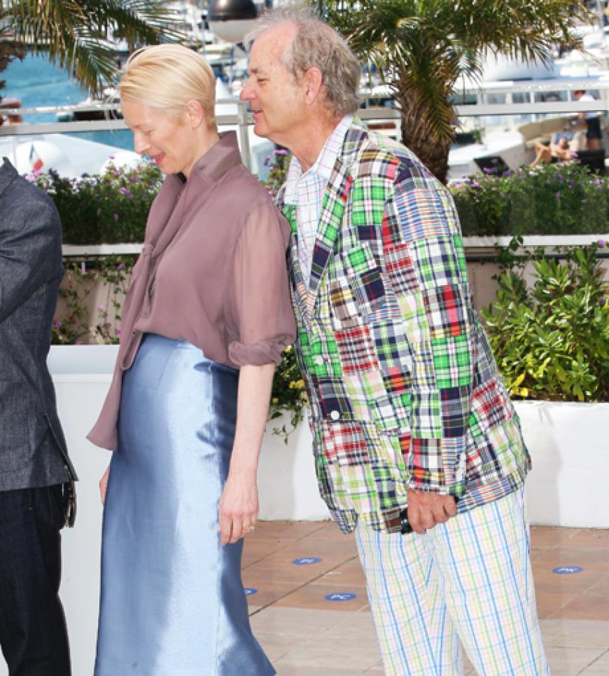 Spaß beim Fototermin: Tilda Swinton and Bill Murray albern herum. Beide sind im Eröffnungsfilm