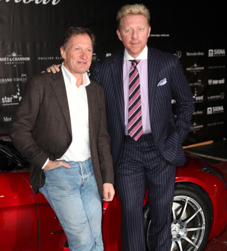 Boris Becker kam leider ohne seine Lilly, dafür aber mit Olympia-Sieger Franz Klammer