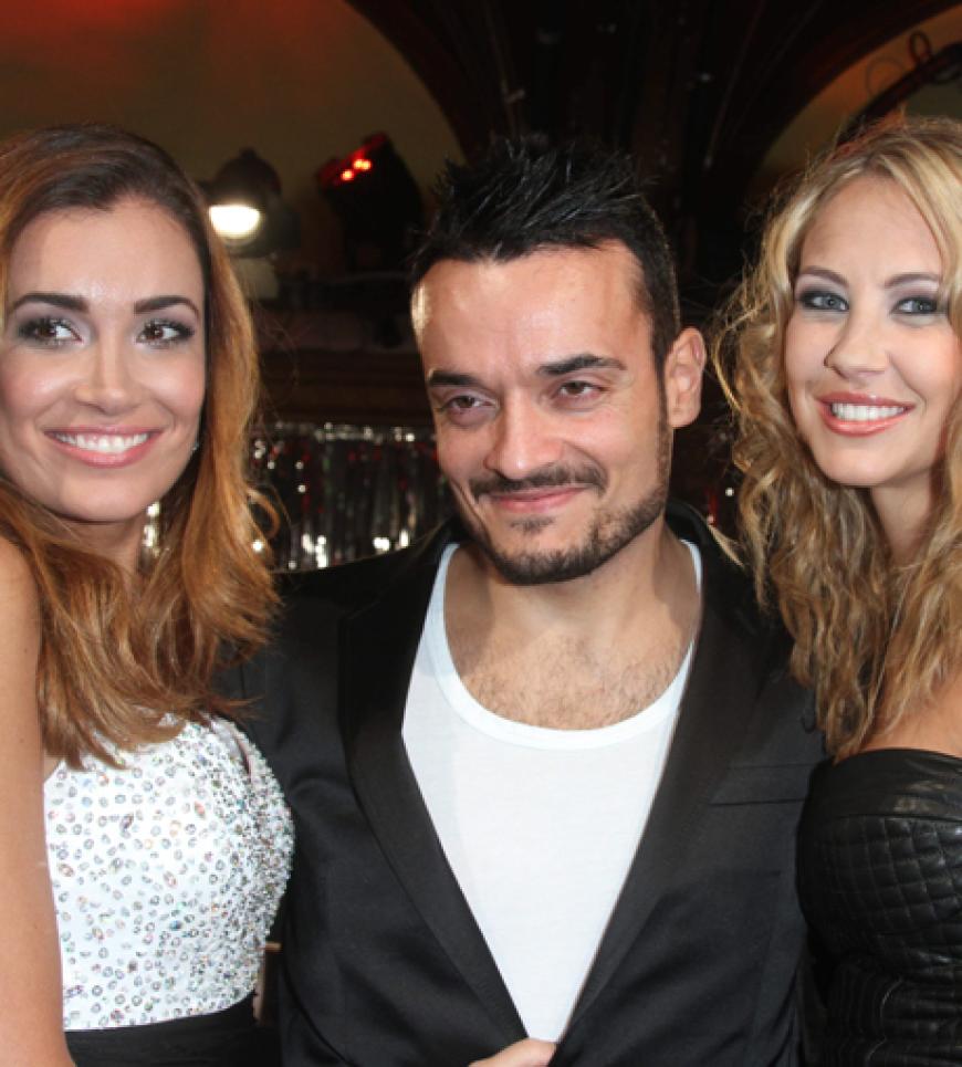 Jana Ina Zarella mit Ehemann Giovanni und Alessandra Pocher