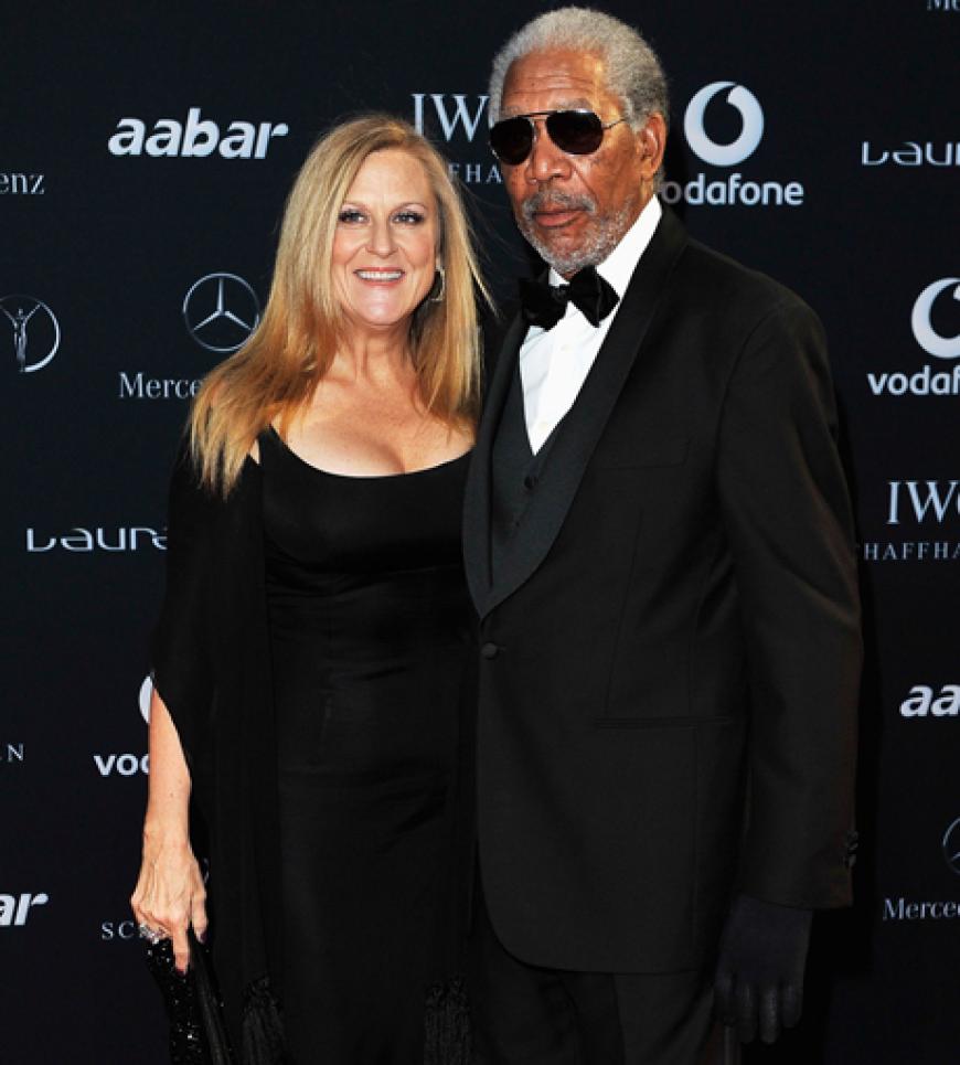 Hollywood-Star Morgan Freeman posiert für die Kameras