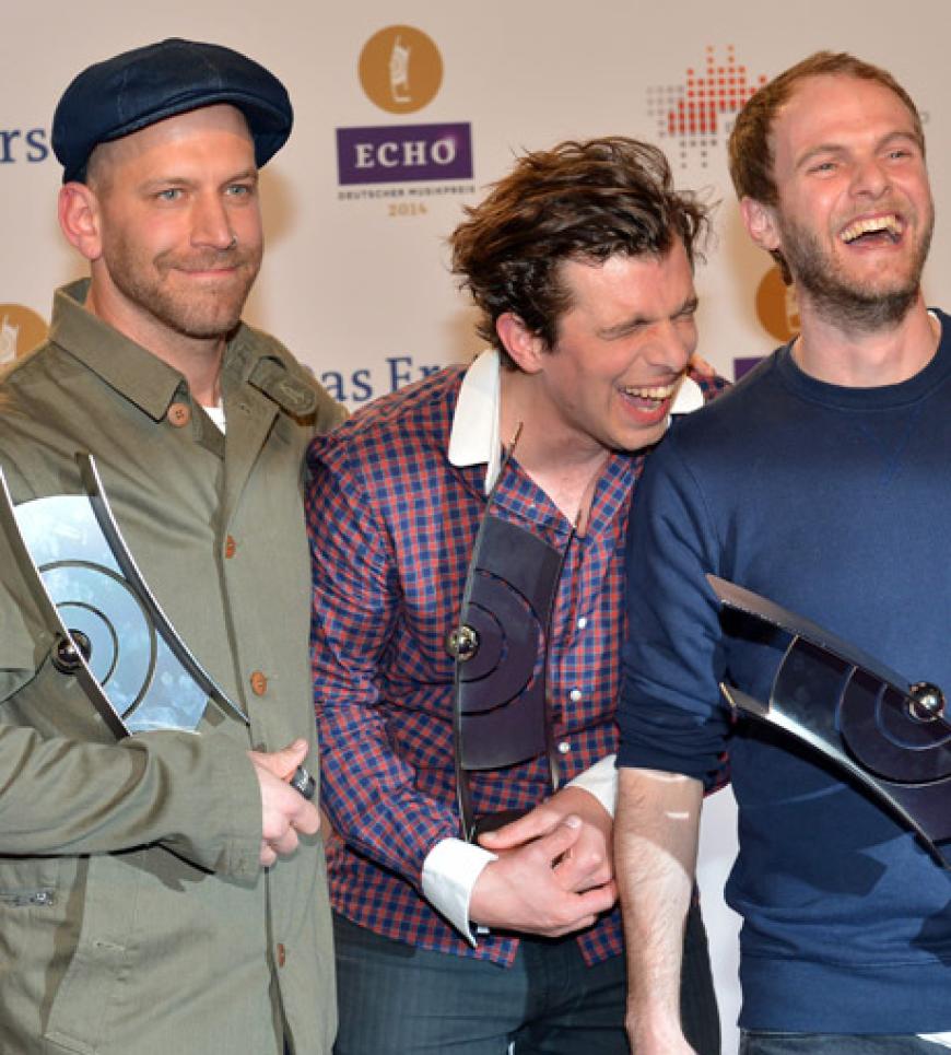 Die drei Jungs der Sportfreunde Stiller legten nicht nur einen coolen Live-Auftritt hin, sie wurden anschließend mit einem Echo