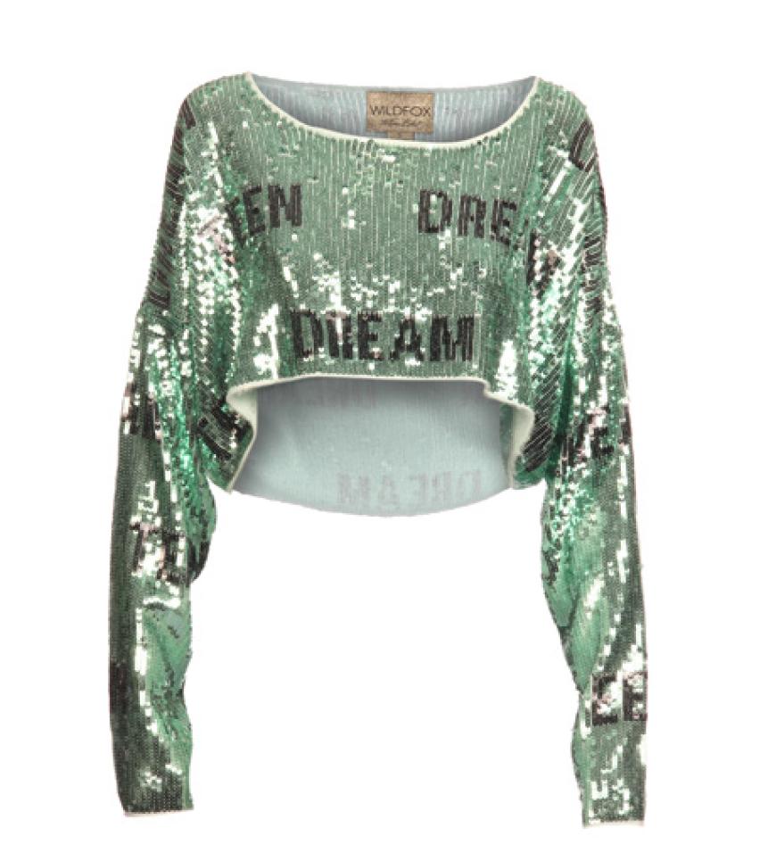 Einen glänzenden Auftritt werden wir mit diesem coolen Shirt hinlegen. Von Wildfox, ca. 520 Euro