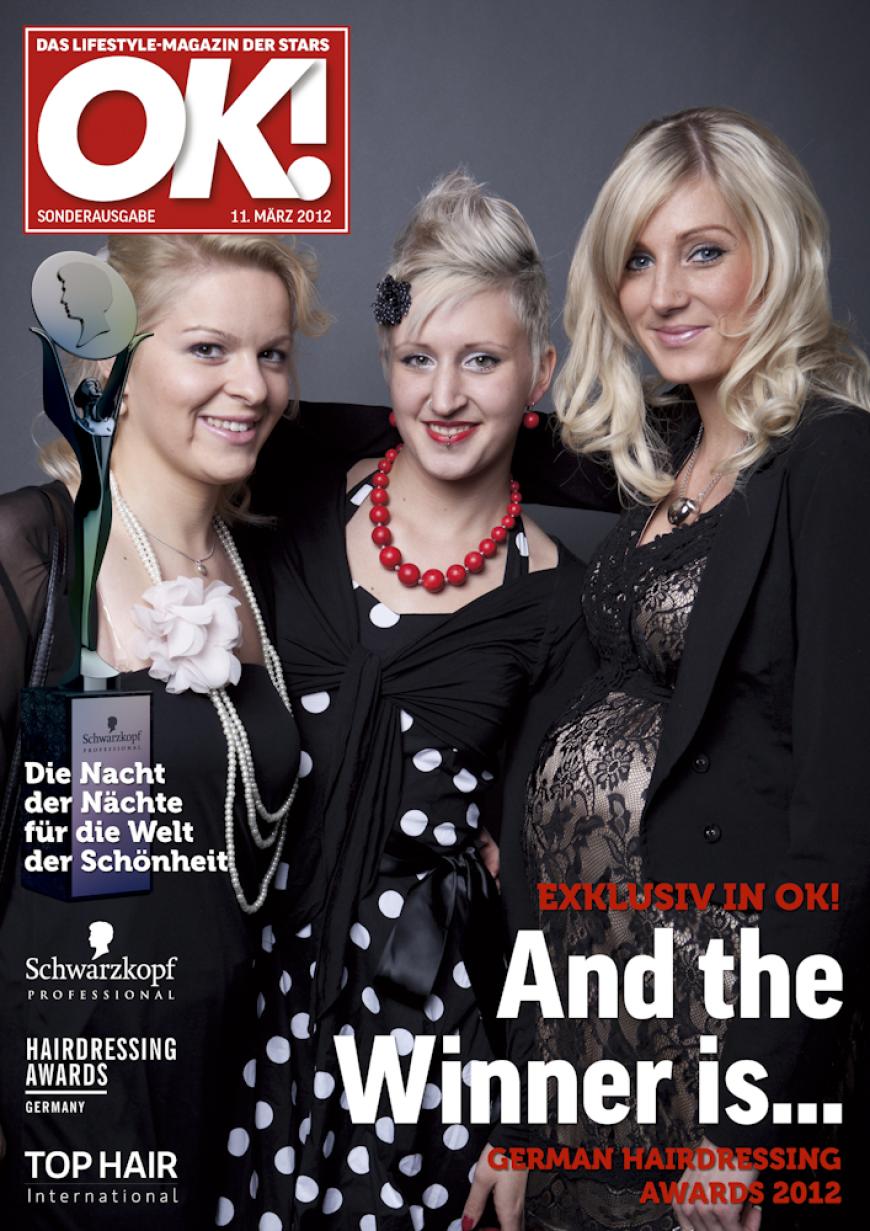 Einmal im Leben das Cover der OK! zieren! Für die Gäste des „German Hairdressing Award 2012“ wurde dieses Traum Wirklichkeit. Jeder Gast des Gala-Abends konnte an einem persönlichen OK! Fotoshooting teilnehmen - und die tollen Ergebnisse sehen Sie hier! Viel Spaß beim Durchklicken!