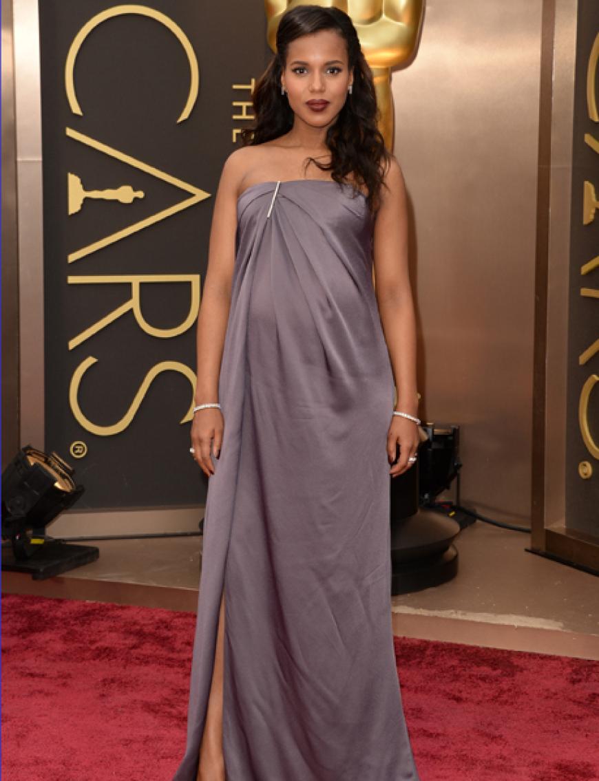 Auch Kerry Washington strahlt und´ kann ihren Baby-Bauch nicht mehr verstecken