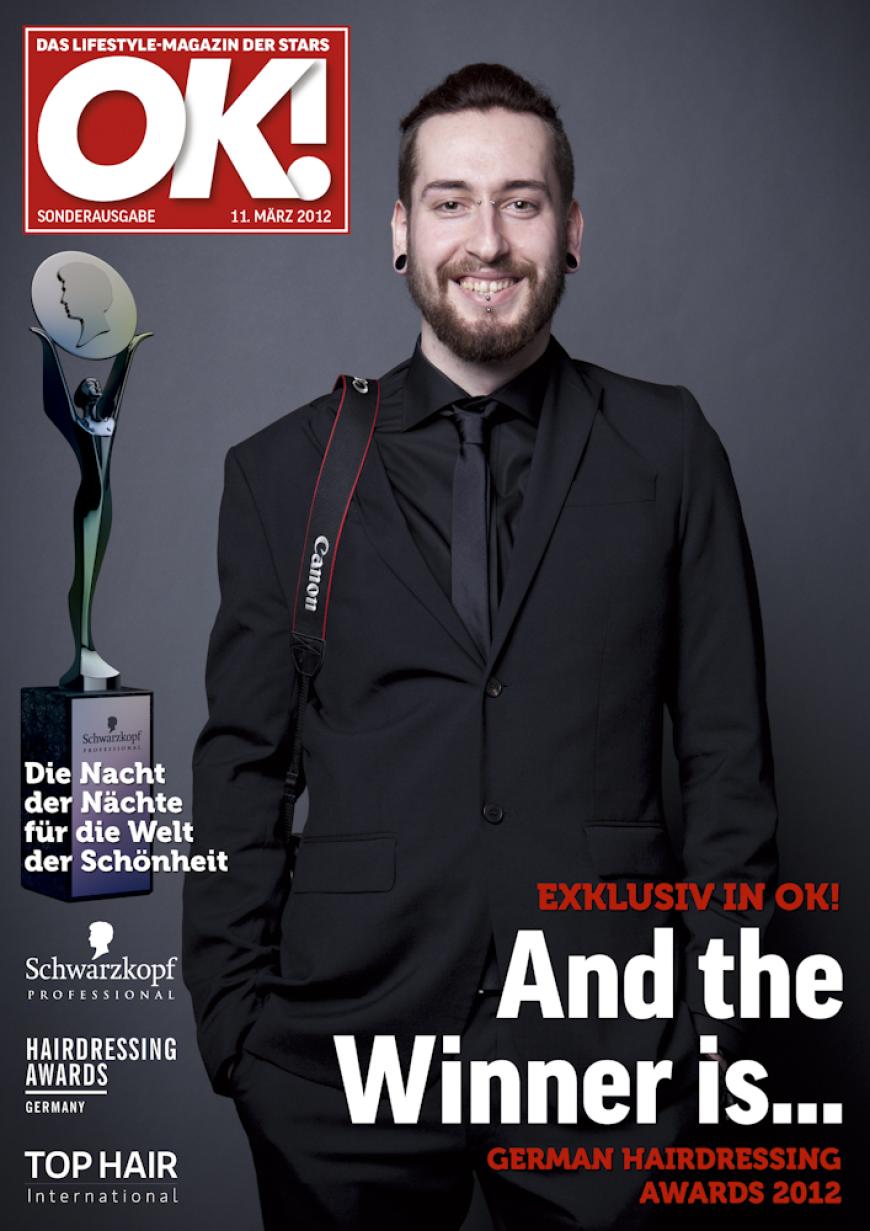 Einmal im Leben das Cover der OK! zieren! Für die Gäste des „German Hairdressing Award 2012“ wurde dieses Traum Wirklichkeit. Jeder Gast des Gala-Abends konnte an einem persönlichen OK! Fotoshooting teilnehmen - und die tollen Ergebnisse sehen Sie hier! Viel Spaß beim Durchklicken!