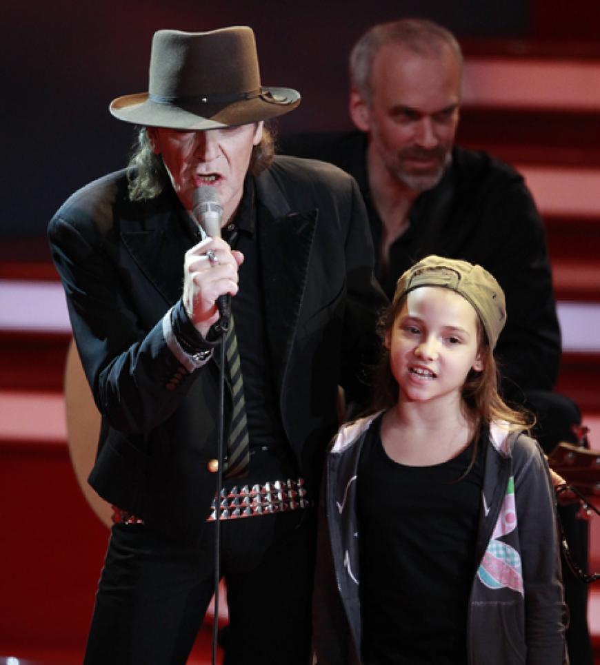 Udo Lindenberg performte mit den Kids