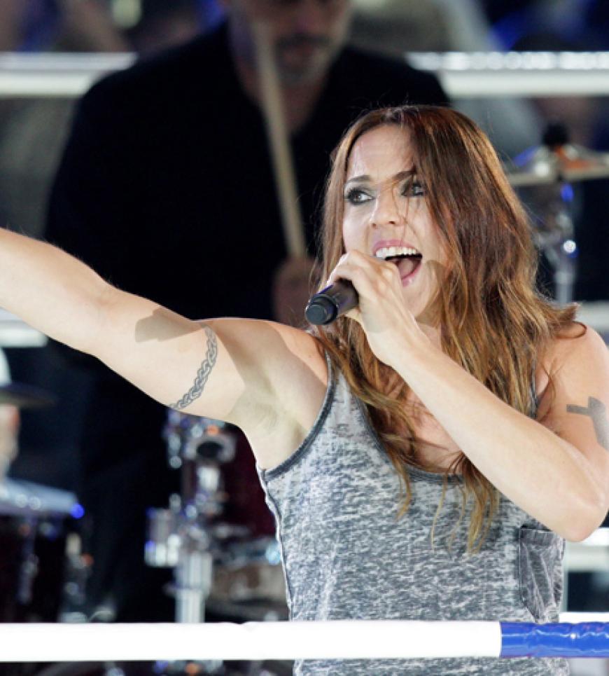 Sie performte für die Fans und die Zuschauer