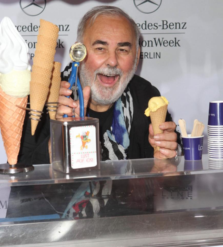 Udo Walz versuchte sich als Eismann