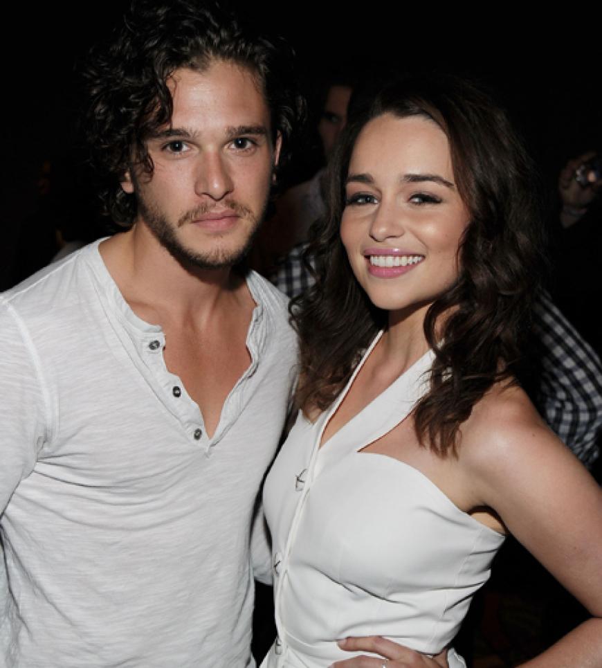 Feierten gemeinsam: Kit Harington und Emilia Clarke
