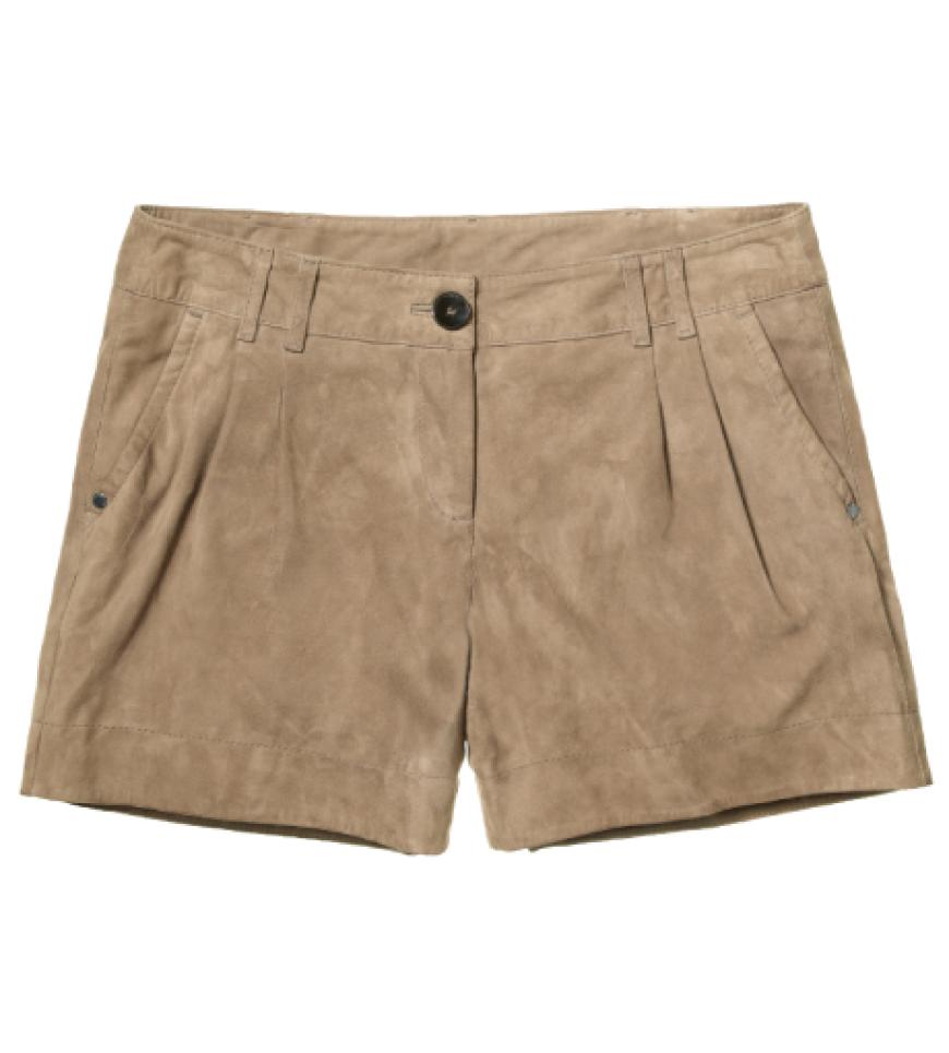Shorts aus Veloursleder, ca. 50 Euro