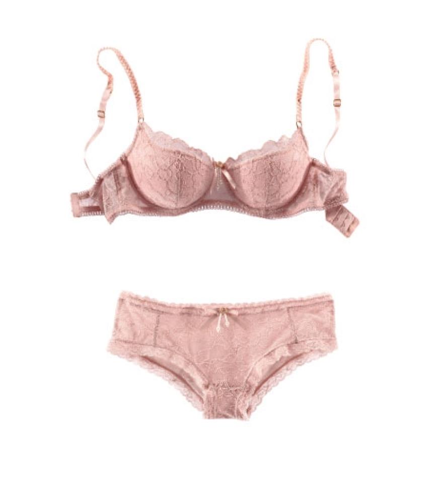 Spitzenverzierung von O Luxury: gepolsterter BH ca. 30 Euro, Slip ca. 15 Euro