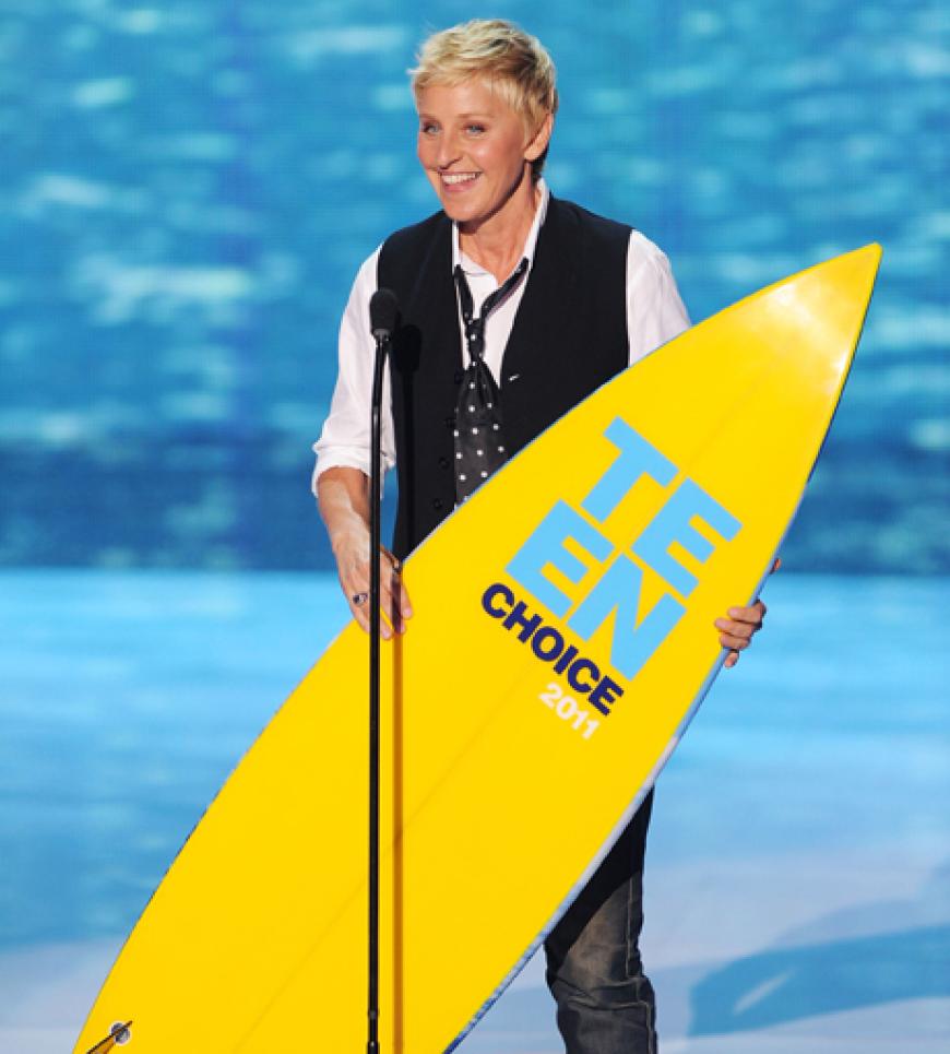 Auch bei den Teenagern beliebt: Talk-Queen Ellen DeGeneres. Sie wurde zur