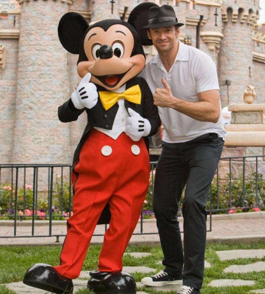 Hugh Jackman und Mickey Maus