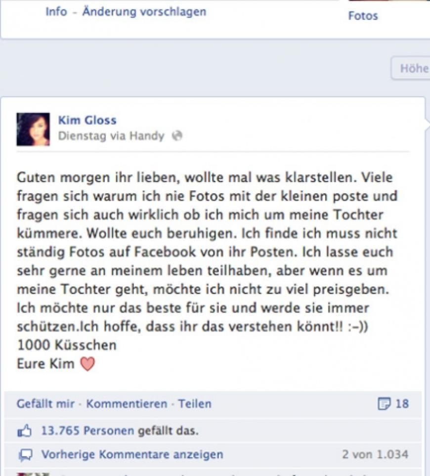 Jedenfalls postet sie Anfang Juni dieses Statement