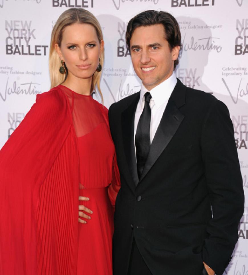 Auch dieses Paar strahlte: Topmodel Karolina Kurkova mit ihrem Partner Archie Drury