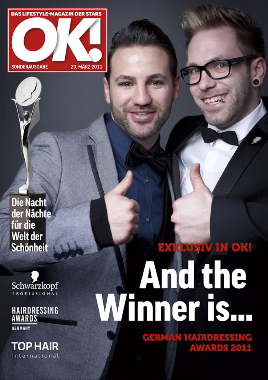 Einmal im Leben das Cover der OK! zieren! Für die Gäste des „German Hairdressing Award 2012“ wurde dieses Traum Wirklichkeit. Jeder Gast des Gala-Abends konnte an einem persönlichen OK! Fotoshooting teilnehmen - und die tollen Ergebnisse sehen Sie hier! Viel Spaß beim Durchklicken!