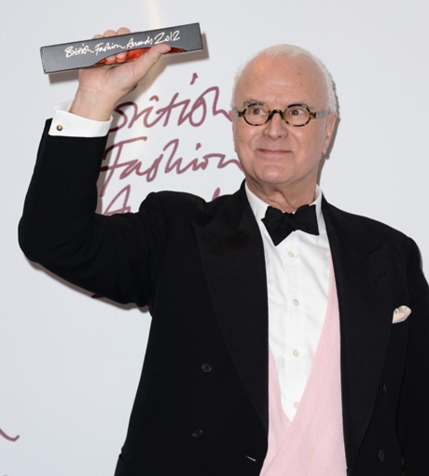 Große Freude: Schuh-Designer Manolo Blahnik hielt,