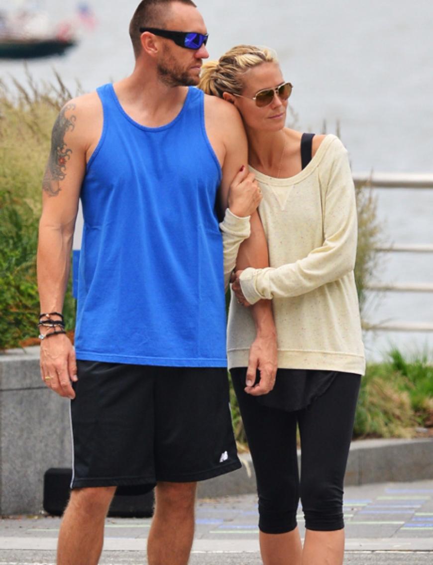 Erst die Arbeit, dann das Vergnügen! Martin Kristen und Heidi Klum kuscheln nach dem Workout