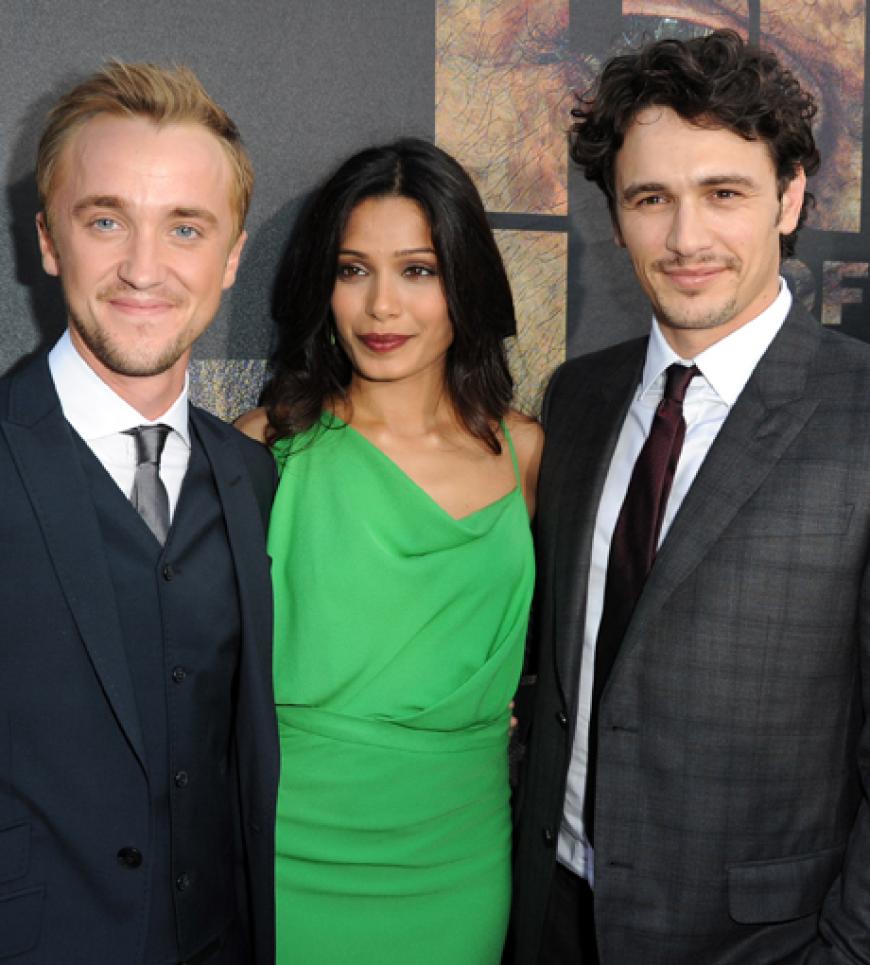 Tom Felton, Freida Pinto, James Franco