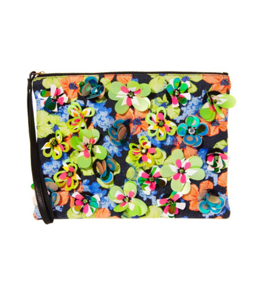 Rosen, Tulpen, Nelken, alle Blumen welken nur auf dieser Clutch hier nicht! Von Asos, ca 40 Euro