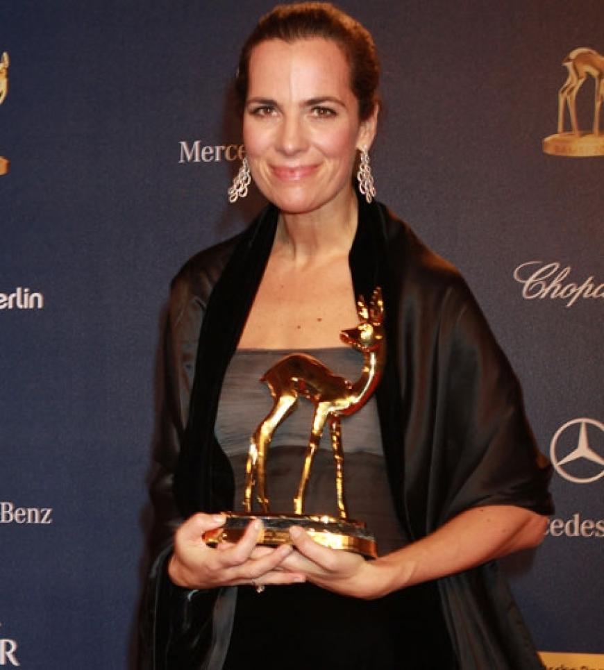 Roberta Armani nahm den Preis für ihren Onkel Giorgio Armani in der Kategorie