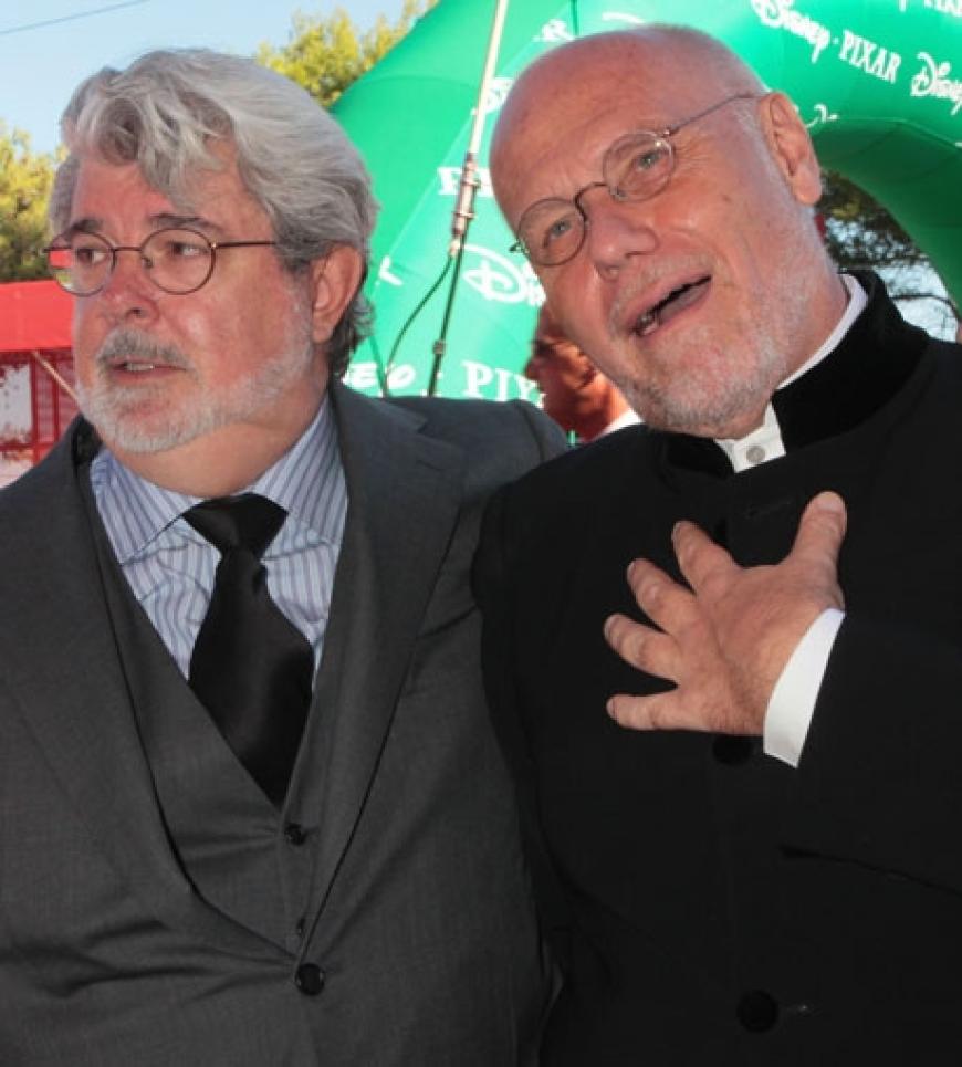 George Lucas mit dem Festivaldirektor Marco Muller