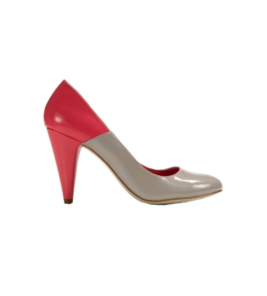 Pumps im zweifarbigen Eighties-Look
aus Lack von H&M, ca. 30 Euro