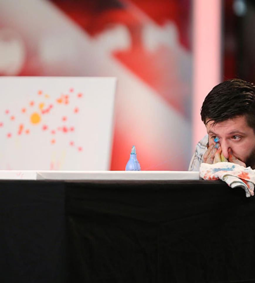 Bei der Jury kann der Künstler aber nicht punkten. Er kassiert vier Mal Nein