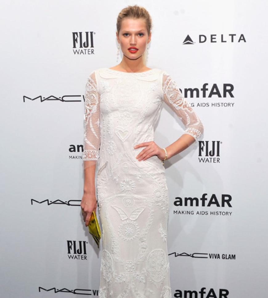 Und auch das deutsche Topmodel Toni Garrn war in New York vertreten
